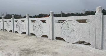 十堰芝麻白河道栏杆 石材栏杆