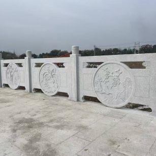 十堰芝麻白河道栏杆 石材栏杆