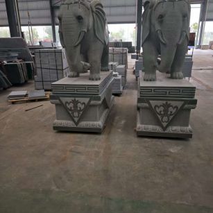 十堰芝麻灰花岗岩对象 芝麻白芝麻灰大象