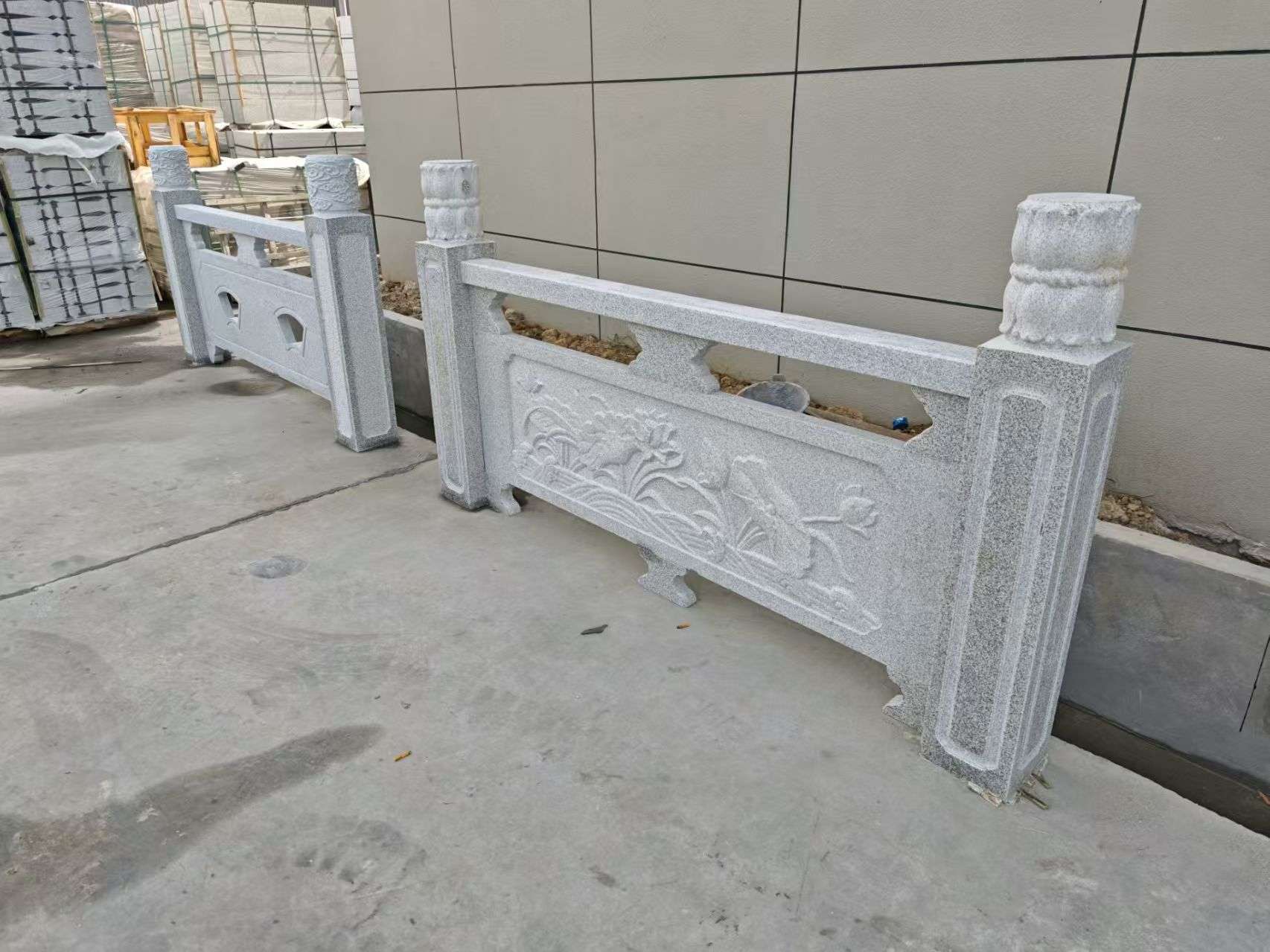 十堰芝麻白河道栏杆 石材栏杆